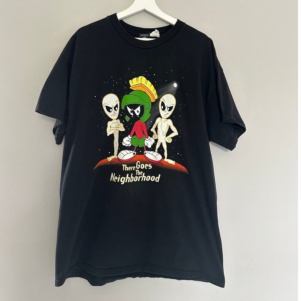 Vintage Marvin the Martian Black T-Shirt size XL